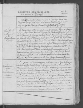 Registre de mariages 1821-1866.