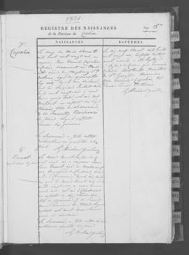 Registre de naissances 1821-1833.