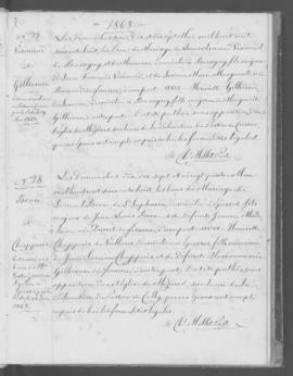 Registre d'annonces de mariage 1868-1873.