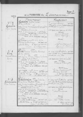 Registre de naissances 1873-1875.