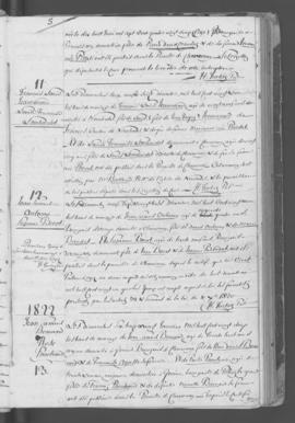 Registre d'annonces de mariage 1821-1858.