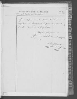 Registre de mariages 1821-1850.