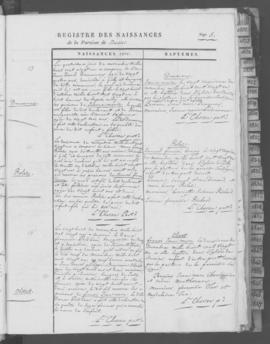 Registre de naissances 1821-1847.