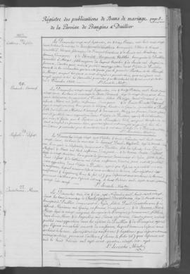 Registre d'annonces de mariage 1821-1874.