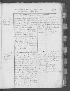Registre de naissances 1821-1830.