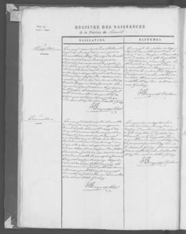 Registre de naissances 1821-1830.