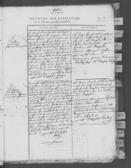 Registre de naissances 1821-1835.