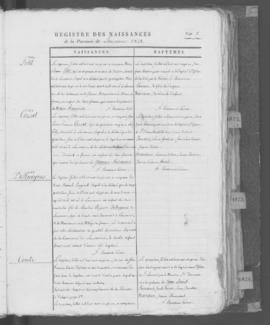 Registre de naissances 1821-1824.