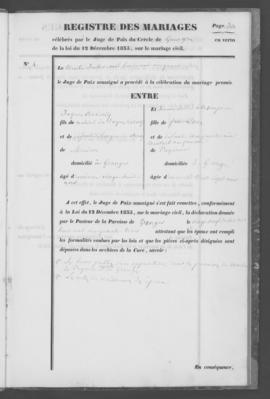 Registre des mariages civils 1848-1875.