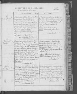 Registre de naissances 1821-1854.