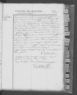 Registre de mariages 1821-1838.