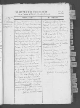 Registre de naissances 1821-1839.