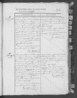 Registre de naissances 1821-1834.