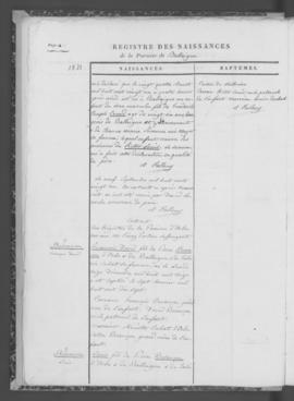 Registre de naissances 1821-1865.