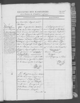 Registre de naissances 1821-1843.