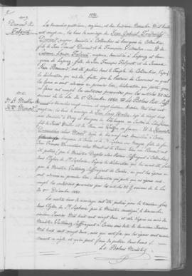 Registre d'annonces de mariage 1821-1871.