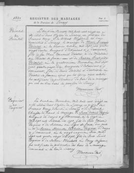 Registre de mariages 1821-1872.