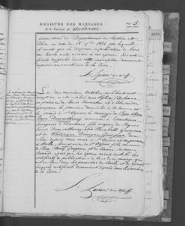 Registre de mariages 1821-1839.