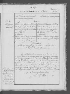 Registre de mariages 1834-1875.