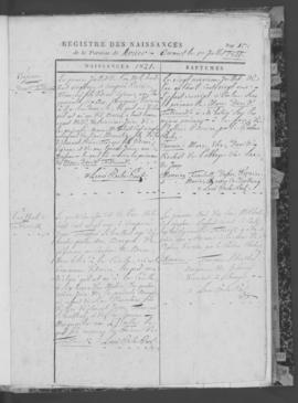 Registre de naissances 1821-1858.